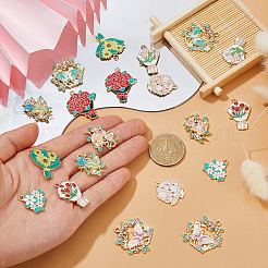 20Pcs 10 Styles Alloy Enamel Pendants&nbsp;FIND-HS0001-95A