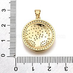 Rack Plating Brass Micro Pave Cubic Zirconia Pendants&nbsp;KK-K401-93G