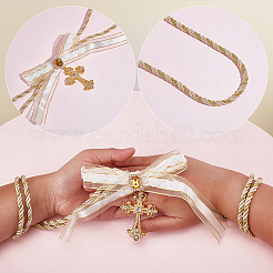 1Pc White Polyester Lace Bridal Veils&nbsp;HJEW-WR00040