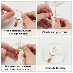 Brass Wine Glass Charms&nbsp;AJEW-GO00012