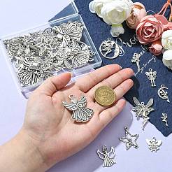 50Pcs 10 Style Tibetan Style Alloy Pendants&nbsp;TIBEP-CJ0003-48
