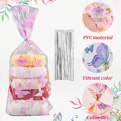 Plum Butterfly Printed OPP Cellophane Candy Packaging Bags&nbsp;ABAG-WH20005-41