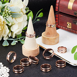 12Pcs 6 Size 304 Stainless Steel Grooved Finger Ring Settings&nbsp;RJEW-SC0001-04