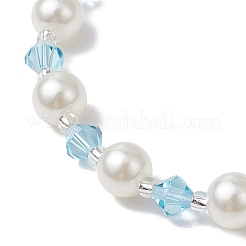 2Pcs 2 Colors ABS Plastic Imitation Pearl Round Beads Bracelets for Women&nbsp;BJEW-JB11632