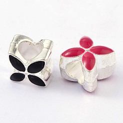 Alloy Enamel European Beads&nbsp;MPDL-R006-M