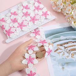 Flower Polyester Eyelash Lace Trim Ribbon&nbsp;OCOR-WH20003-03B-01