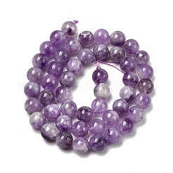Natural Lavender Amethyst Round Bead Strands&nbsp;G-O134-08-8mm-01
