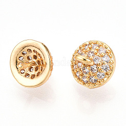 Brass Micro Pave Clear Cubic Zirconia Peg Bails&nbsp;KK-N254-173G