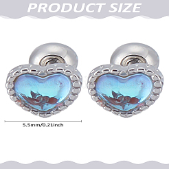 1 Pair Brass Stud Earrings&nbsp;EJEW-LP0008-040
