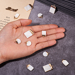 Electroplate Natural Freshwater Shell Pendants&nbsp;SHEL-TA0001-05