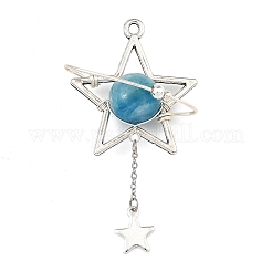 4Pcs 4 Styles Natural Amethyst & Green Jade & Hemimorphite & Heated Citrine Pendants&nbsp;PALLOY-TA00444