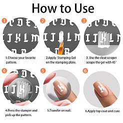 Stainless Steel DIY Nail Art Templates&nbsp;MRMJ-WH0092-026