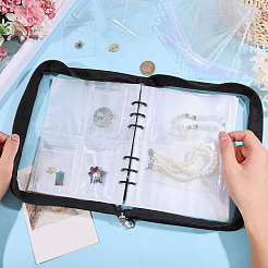 Transparent PVC Jewelry Organizer Storage Zipper Books&nbsp;ABAG-WH0063-114