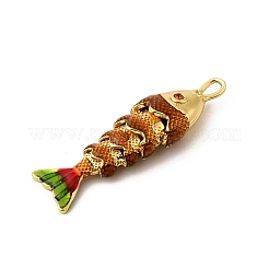 Brass Enamel Pendants&nbsp;KK-CJC0013-15G-01