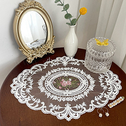2Pcs Embroidered Vintage Polyester Lace Table Mat&nbsp;AJEW-CN0005-09B-02