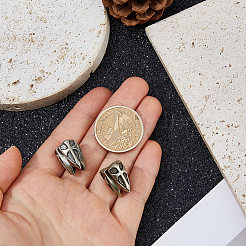 2Pcs Brass European Beads&nbsp;KK-DC0005-18AS