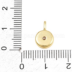 Brass Pave Clear Cubic Zirconia Charms&nbsp;CU-CBAFB7D-08G