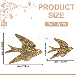 Resin Aerial Bird Figurines Ornaments&nbsp;DJEW-WH0016-66