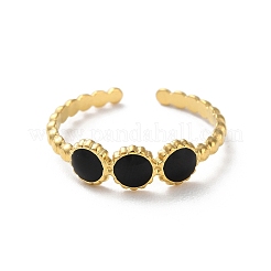 304 Stainless Steel Enamel Cuff Rings&nbsp;RJEW-M171-36G