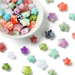 60Pcs 2 Styles Opaque Imitation Gemstone Acrylic Beads&nbsp;OACR-FS0001-85