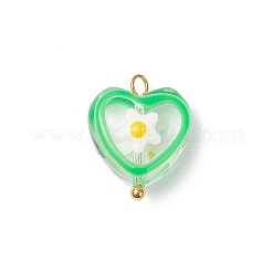 9Pcs 3 Colors Brass Glass  Pendants&nbsp;PALLOY-JF04529