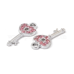 Alloy Light Rose Rhinestone Pendants&nbsp;ALRI-K049-10B