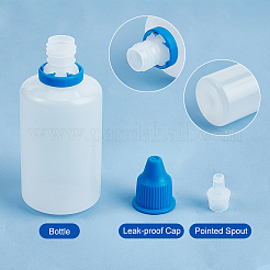 6 Sets 6 Colors Plastic Empty Dropper Bottle for Liquid&nbsp;TOOL-BC0002-29