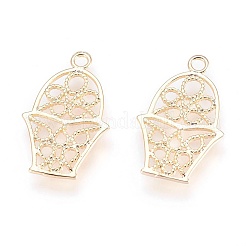 Brass Pendants&nbsp;KK-F755-14G-NF