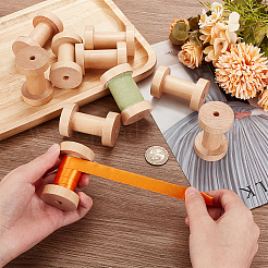 Retro Wood Sewing Cross Stitch Embroidery Thread Storage Bobbins&nbsp;WOOD-WH0124-66