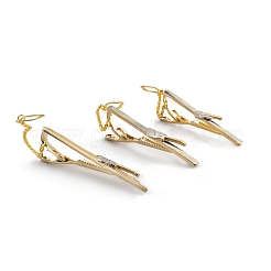 3Pcs 3 Styles Guitar Brass Tie Clips with Chain&nbsp;PW-WG51E18-01
