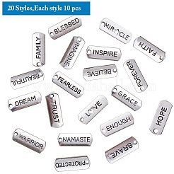 Tibetan Style Alloy Inspirational Message Pendants&nbsp;TIBEP-PH0003-02-RS