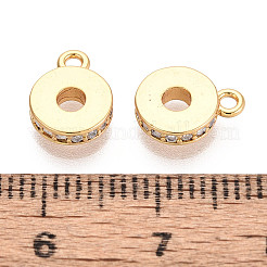Brass Micro Pave Clear Cubic Zirconia Tube Bails&nbsp;X-KK-S354-167-NF