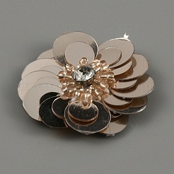 Flower Shape PVC Sequin/Paillette Beading Appliques&nbsp;DIY-WH0308-287C