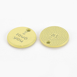 Spray Painted Alloy Charms for Valentine's Day&nbsp;PALLOY-Q433-027D-RS