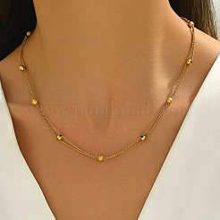 201 Stainless Steel Simple Round Beads Twisted Chain Fashionable Versatile Necklaces&nbsp;PL9617