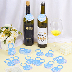 50Pcs Paper Baby Shower Wine Glass Tags&nbsp;FIND-FG0004-99A