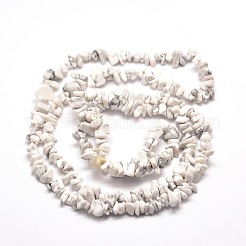 Synthetic White Howlite Chip Bead Strands&nbsp;X-G-M205-53