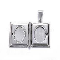 Tarnish Resistant 316 Stainless Steel Locket Pendants&nbsp;STAS-N0016-06P