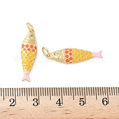 Brass Enamel Pendants&nbsp;KK-B148-14G-04