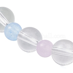 Natural Dyed Malaysia Jade & Synthetic Quartz Crystal Round Beaded Stretch Bracelets for Women&nbsp;BJEW-JB12253-01