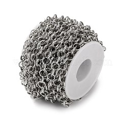304 Stainless Steel Textured Figaro Chains&nbsp;CHS-S010-03P