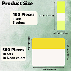 500Pcs Rectangle PET Index Labels&nbsp;DIY-WH20007-67