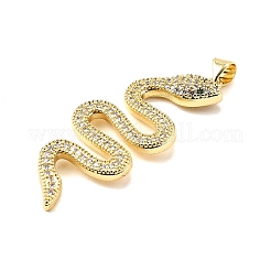 Brass Micro Pave Cubic Zirconia Pendants&nbsp;ZIRC-G165-10G-1