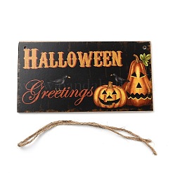 Halloween Wooden Door Hanging Welcome Sign Board&nbsp;HJEW-Z002-02D