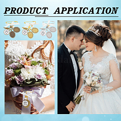 DIY Oval Blank Dome Wedding Bouquet Photo Charms Alloy Brooche Making Kit&nbsp;JEWB-AB00030