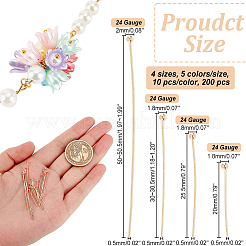 200Pcs 20 Styles Brass Ball Head Pins&nbsp;KK-BC0009-20