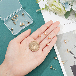 Brass Stud Earring Findings&nbsp;KK-BC0001-24G