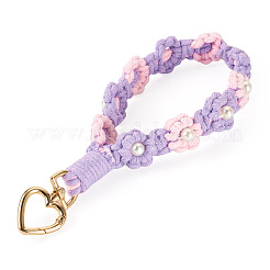 Cotton Braided Flower Pendant Decorations&nbsp;AJEW-TAC0030-032G-09