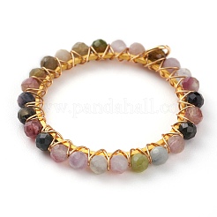 Natural Multicolor Tourmaline Wire Wrapped Pendants&nbsp;PALLOY-JF00590-02