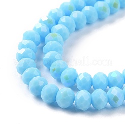 Electroplate Opaque Solid Color Glass Beads Strands&nbsp;EGLA-A034-P3mm-L11